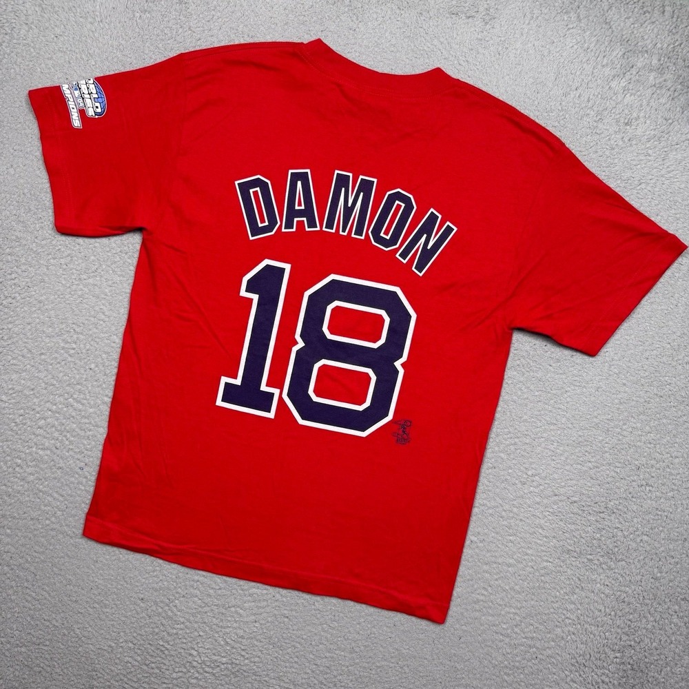 Kids Vintage 2004 Boston Red Sox Johnny Damon T-shirt